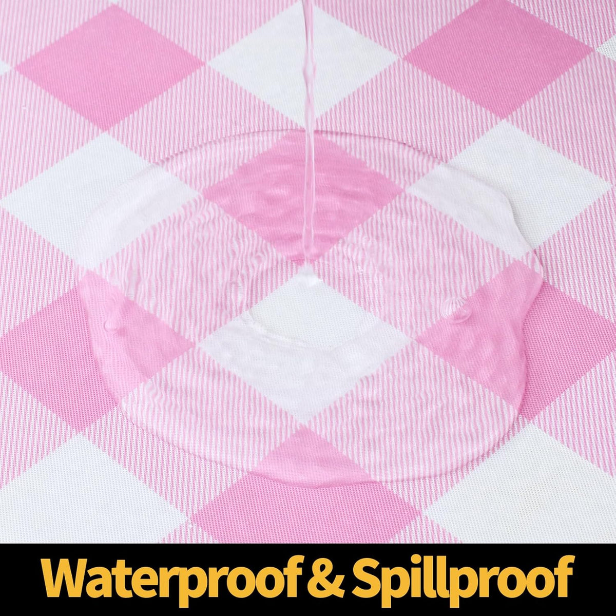 6 Foot Picnic Table Cloth, Flannel Backed Fitted Vinyl tablecloths