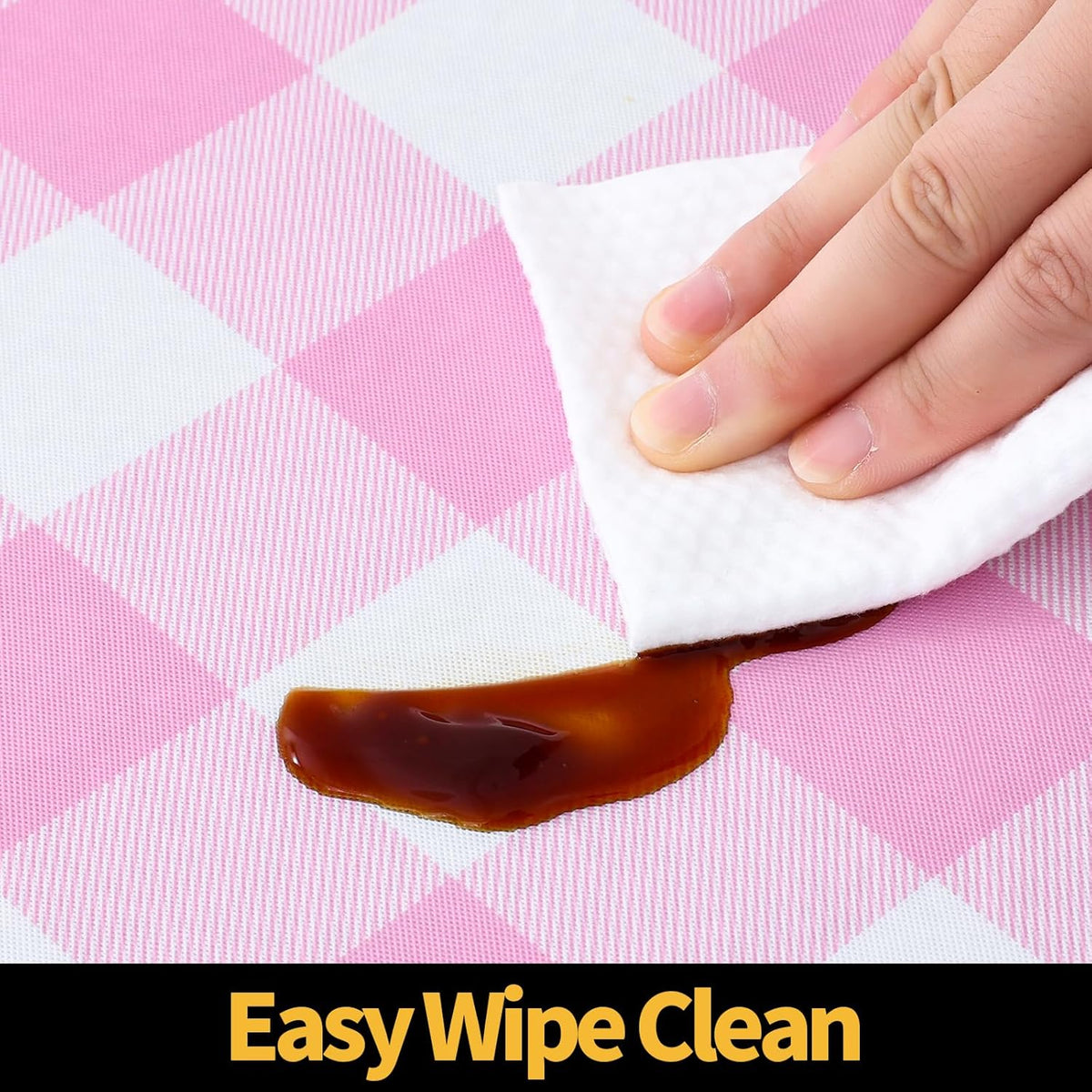 6 Foot Picnic Table Cloth, Flannel Backed Fitted Vinyl tablecloths