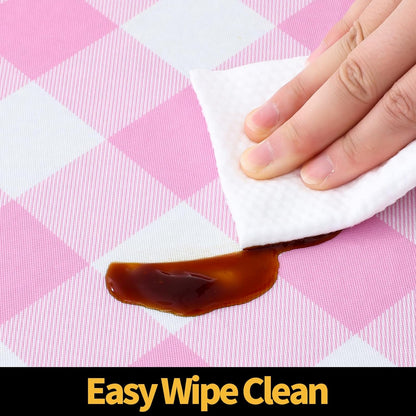 6 Foot Picnic Table Cloth, Flannel Backed Fitted Vinyl tablecloths