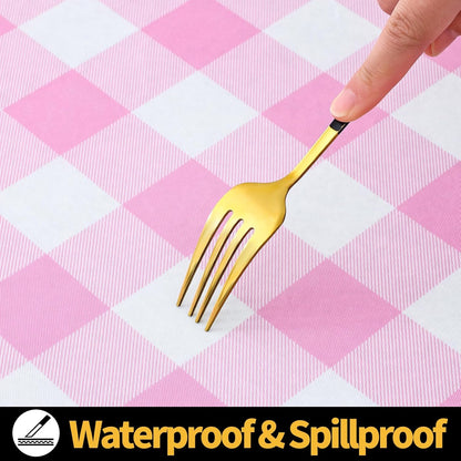 6 Foot Picnic Table Cloth, Flannel Backed Fitted Vinyl tablecloths