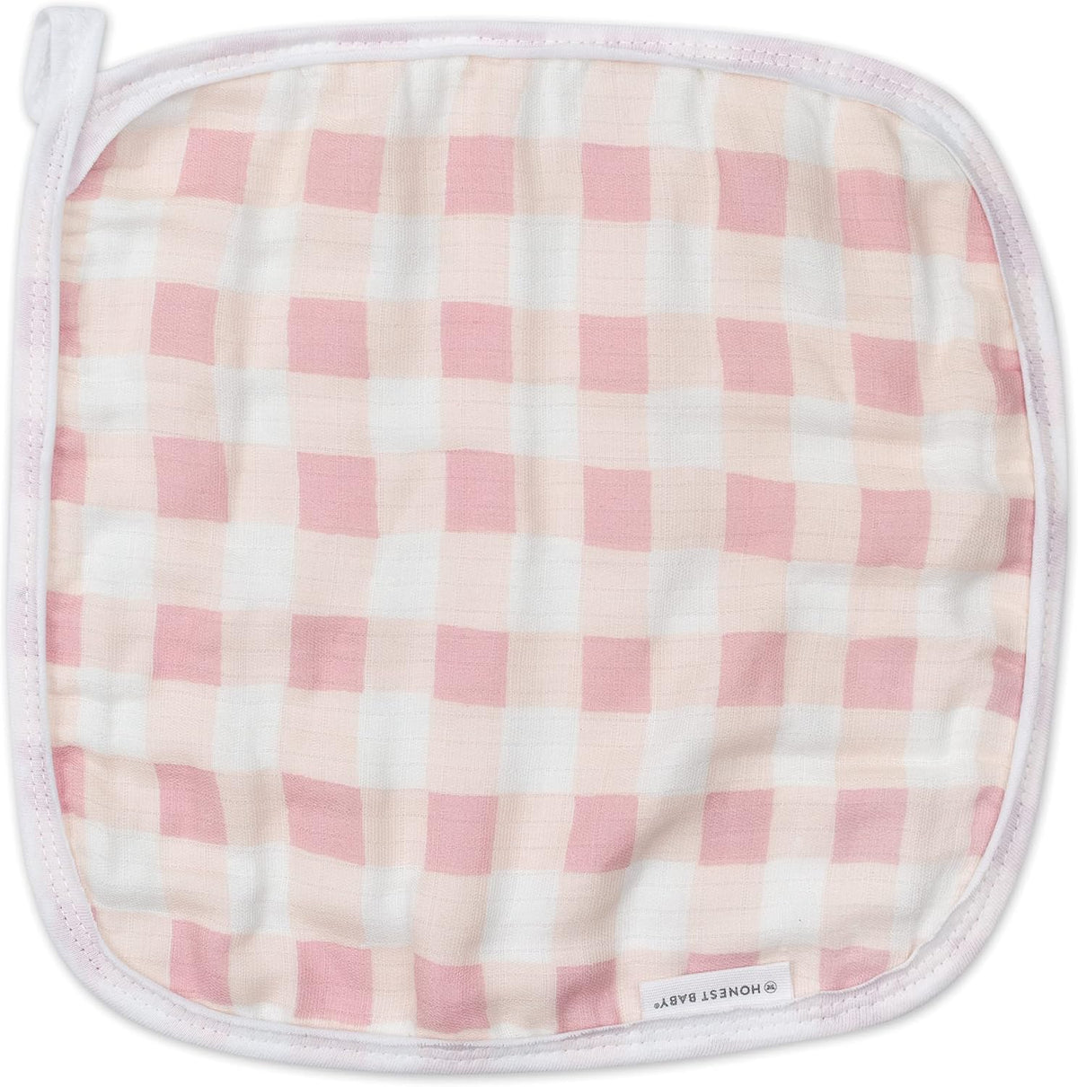 3-Piece Organic Cotton Hooded Towel & Washcloth Set, Peach Skin Painted Buffalo Check, One Size