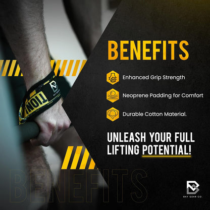 BAY GEAR CO. Wrist Straps for Weightlifting