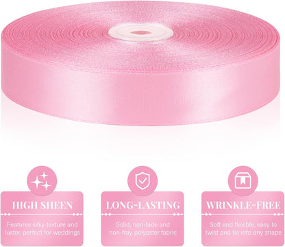 Pink Satin Ribbon 1 Inch x 100 Yards