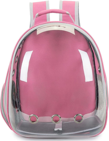 Cat Backpack Carrier Bubble Carrying Bag (Pink)