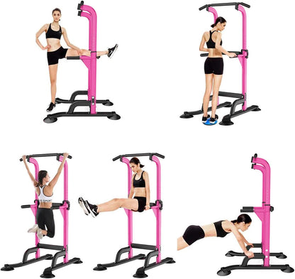 Multi-Function Power Tower Pull Up Bar Dip Station for Home Gym