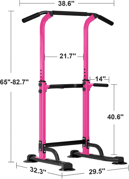Multi-Function Power Tower Pull Up Bar Dip Station for Home Gym