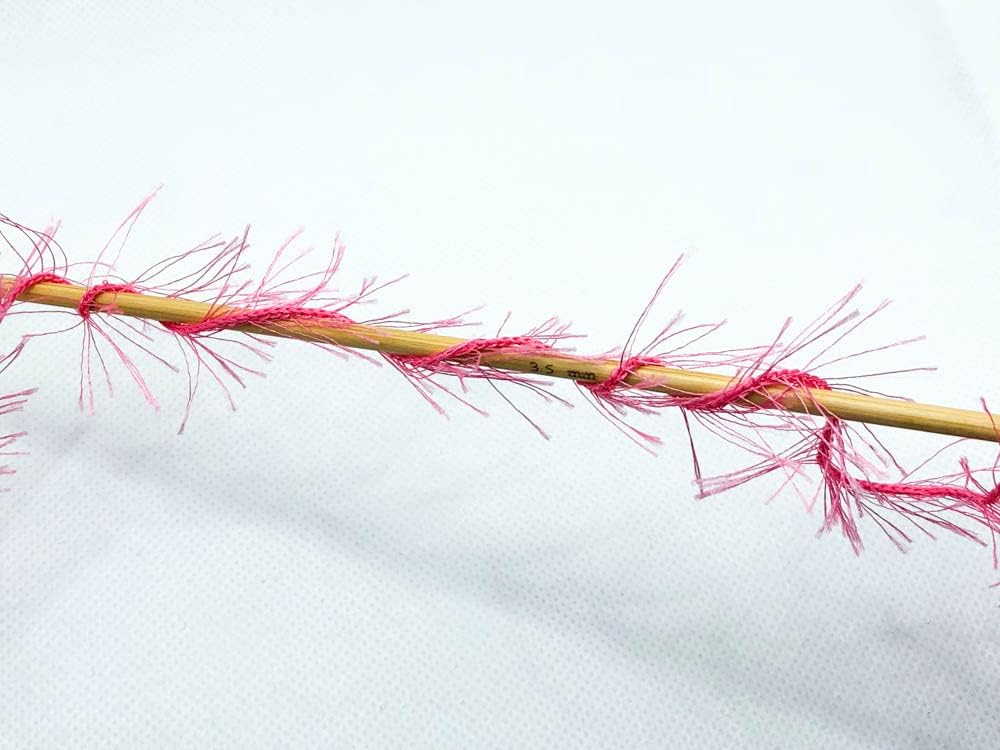 Eyelash Fun Fur Yarn for Crochet, Knitting, Candy Pink, 2-Pack
