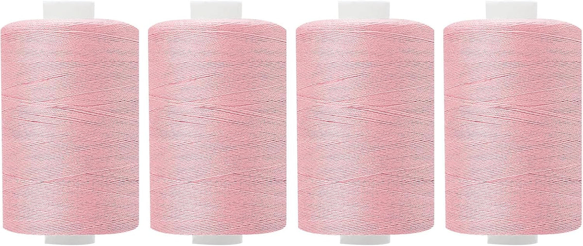 4 Spools All Purpose Sewing Thread 1000 Yards, Polyester Threads for Sewing Machine, Sewing Machine Supplies for Beginners, Hand Stitching, Quilting, Serger