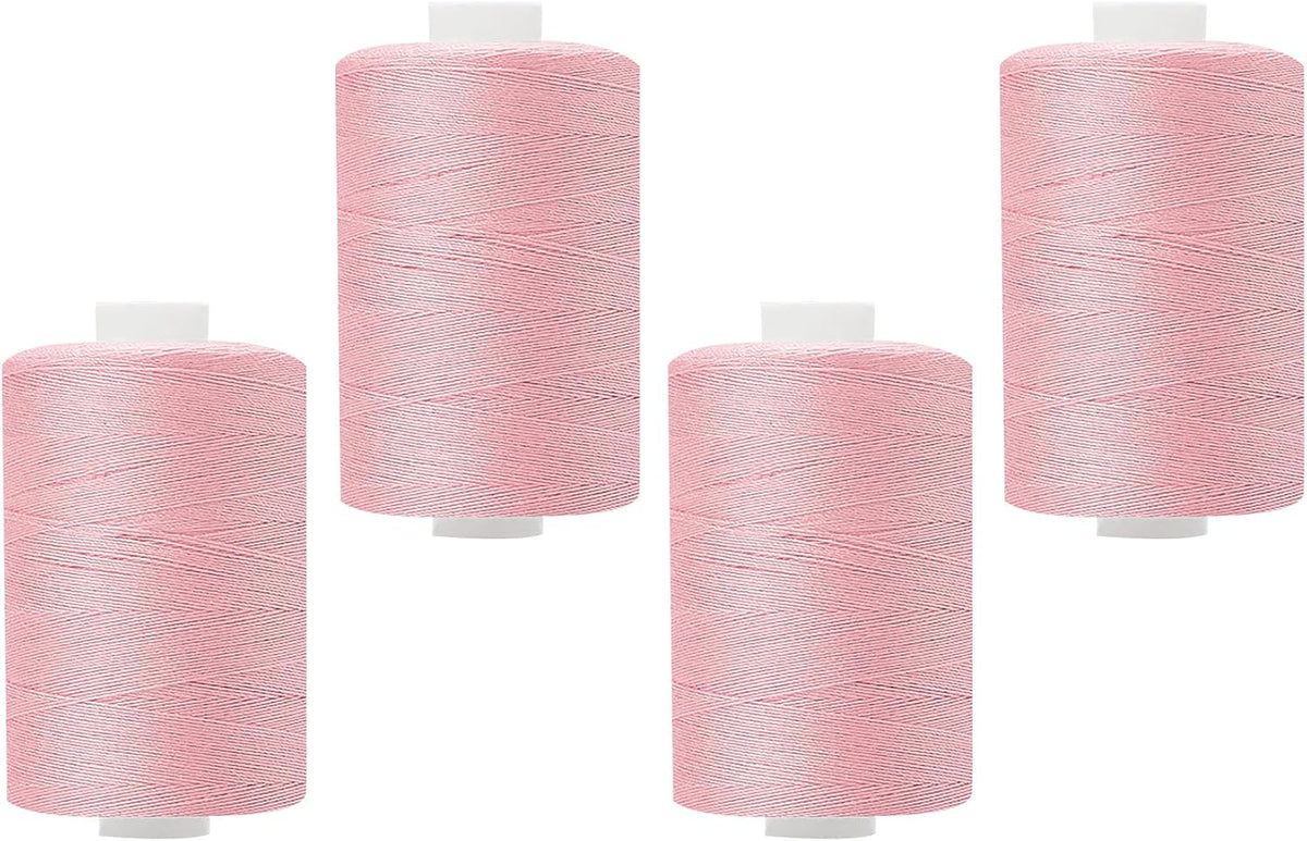 4 Spools All Purpose Sewing Thread 1000 Yards, Polyester Threads for Sewing Machine, Sewing Machine Supplies for Beginners, Hand Stitching, Quilting, Serger