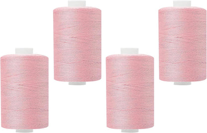 4 Spools All Purpose Sewing Thread 1000 Yards, Polyester Threads for Sewing Machine, Sewing Machine Supplies for Beginners, Hand Stitching, Quilting, Serger
