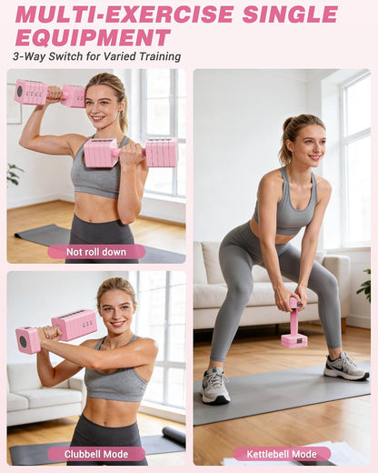 Rendpas Adjustable Dumbbell Set of 2, 10lb & 22lb Pairs (5lb/11lb Each)