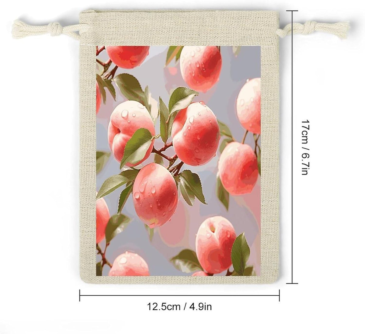 8 Pack Pink Peach Burlap Bag 6.7"x4.9", Natural Cotton Linen Drawstring Bags Reusable Rustic Gift Bag Cute Sachet Bags Small Jewelry Pouch for Party Supplies Daily Storage