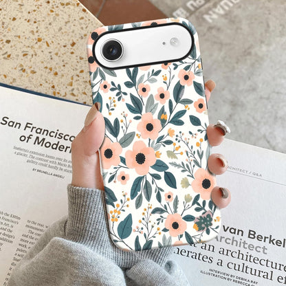 for iPhone 17 Air Case Peach Floral Pattern HD Scratch-Resistant Drop-Resistant 2-Layer Hard Case Minimalist Gift