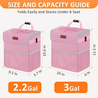 Car Trash Can with Lid Leak Proof Car Accessories for Women