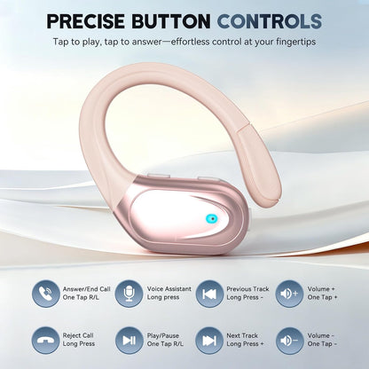 Wireless Earbuds, Sports Bluetooth Headphones, 80Hrs Playtime Ear Buds with LED Power Display, Noise Canceling Headset, IPX7 Waterproof Earphones for Workout/Running