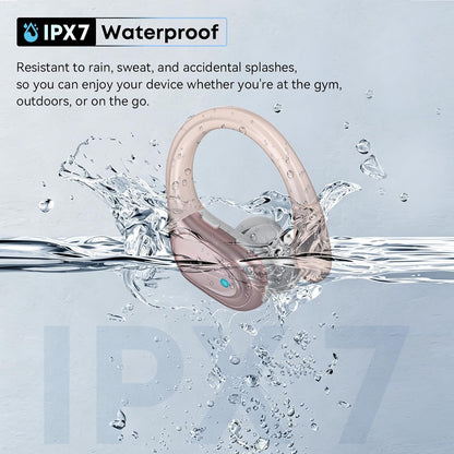 Wireless Earbuds, Sports Bluetooth Headphones, 80Hrs Playtime Ear Buds with LED Power Display, Noise Canceling Headset, IPX7 Waterproof Earphones for Workout/Running