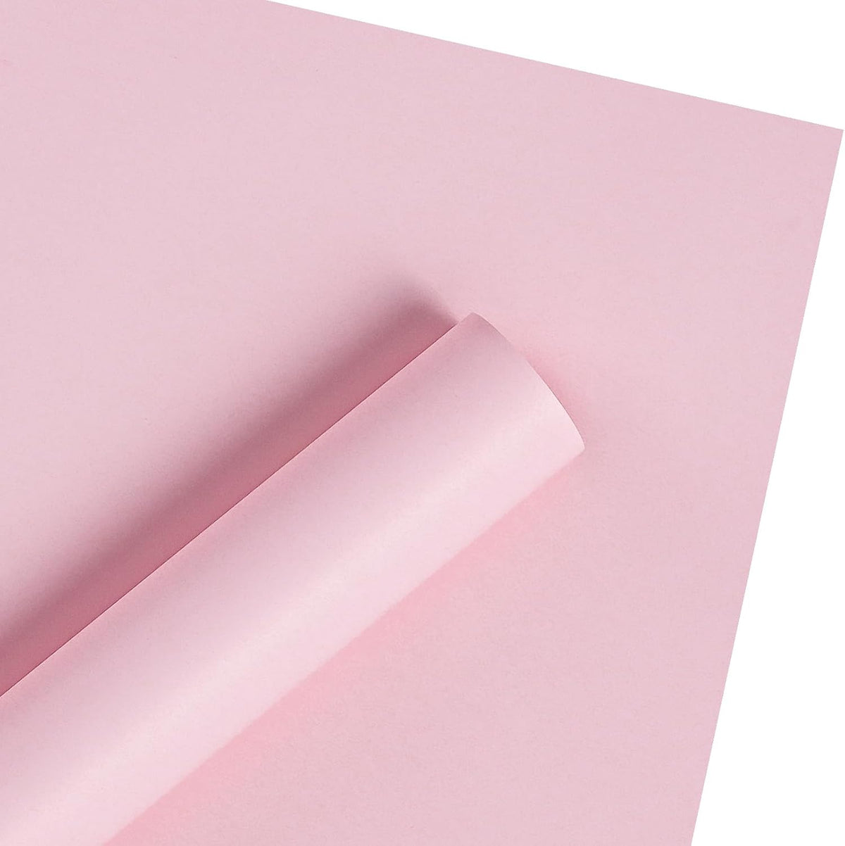 20 Sheets Pink Flower Wrapping Paper - 22.4 x 22.4 inch Gold Edging Design Water-Resistant Pink Floral Bouquet Wrapping Paper, Florist Supplies Packaging for Wedding Birthday Gift DIY