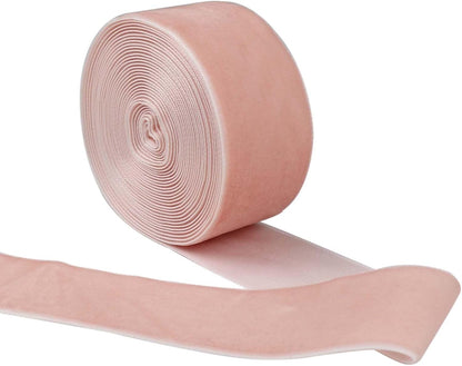 Velvet Ribbon for Gift Wrapping Christmas Decoration (05 (Light Peach),1-1/2'' (38mm) x 5 Yards)