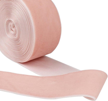 Velvet Ribbon for Gift Wrapping Christmas Decoration (05 (Light Peach),1-1/2'' (38mm) x 5 Yards)