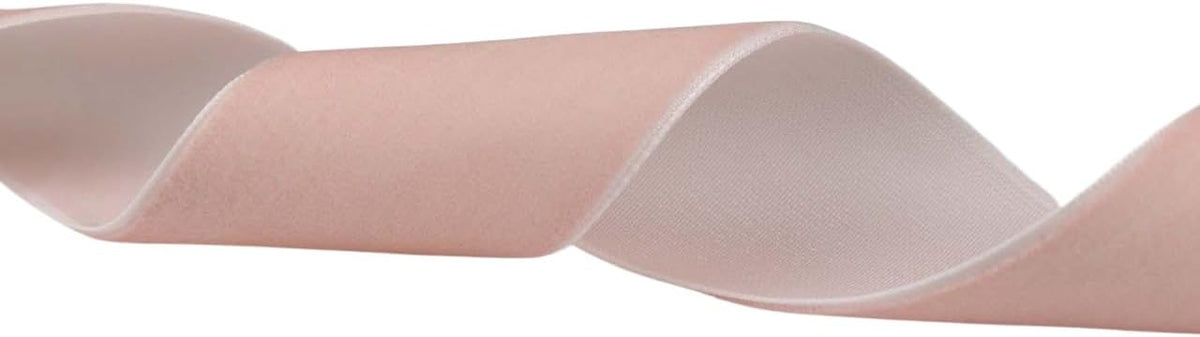 Velvet Ribbon for Gift Wrapping Christmas Decoration (05 (Light Peach),1-1/2'' (38mm) x 5 Yards)