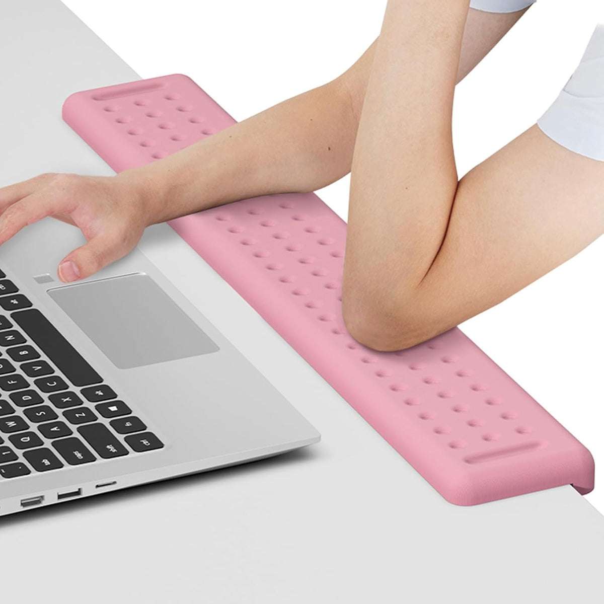 L-Shaped Desk Long Wrist Rest Elbow 60CM, Light Pink Arm Rest Desk