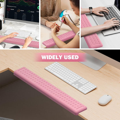 L-Shaped Desk Long Wrist Rest Elbow 60CM, Light Pink Arm Rest Desk