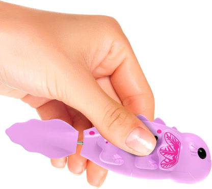 Robotic Pets Alive Swimming Axolotl Electric Baby Axolotl Fish Bath Toys ( 2-Pack Pink /Purple) for Kids 18M+
