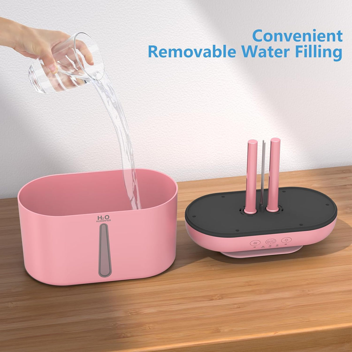 SZO Plant Humidifier Indoor, 2.5L Humidifiers for Bedroom, Pink