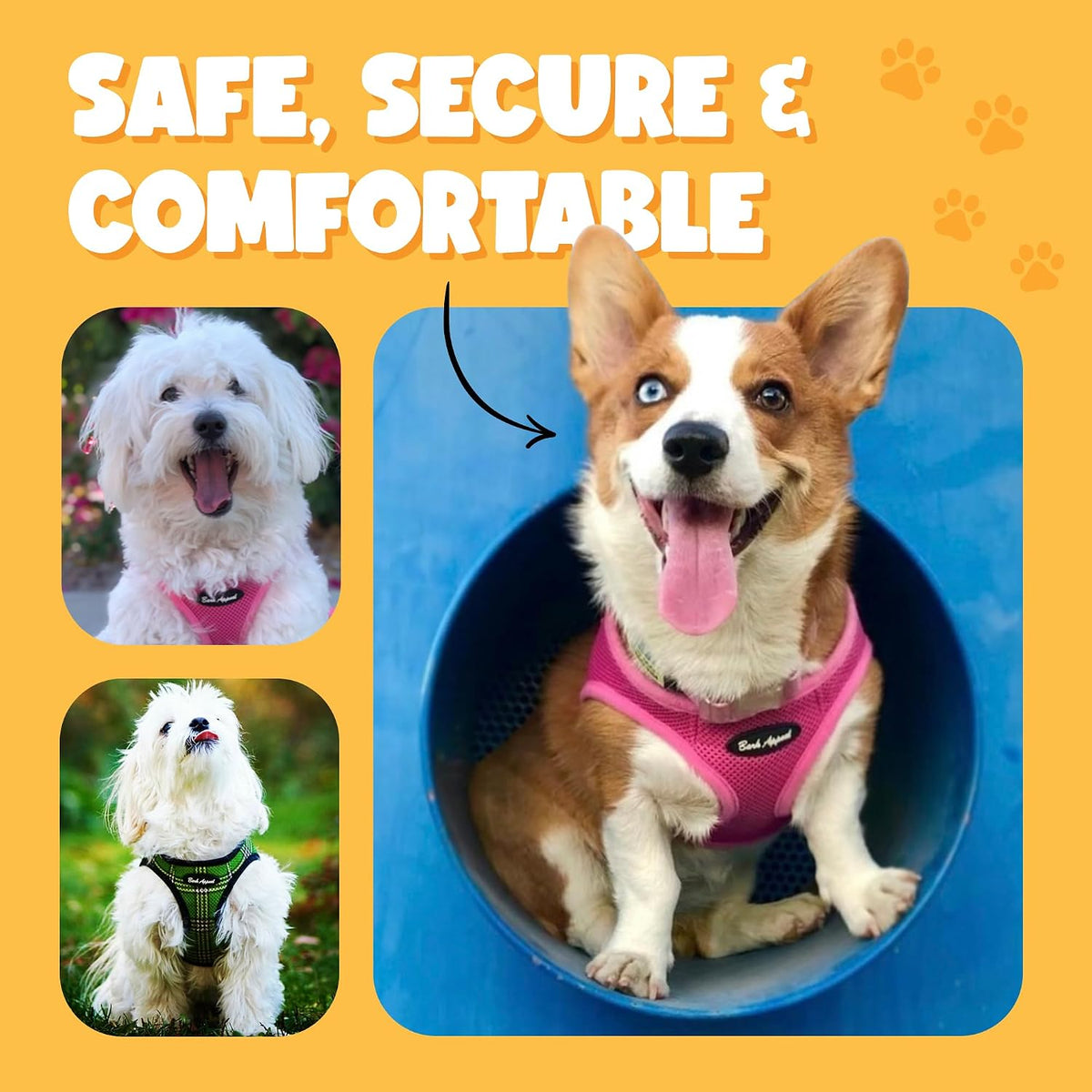Pink Hibiscus Step-in Dog Harness for XS to Small Sized Pets – Updated Sizing, Re-Measuring is Essential – Soft Vest Harness – Anti-Choke with Adjustable Strap & Heavy Duty Clip – S