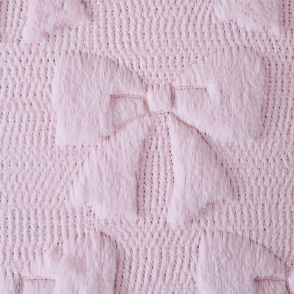 Light Pink Christmas Pillow Covers 18x18 Set of 2 Valentine Coquette Room Decor Faux Fur Bow Soft Aesthetic Plush Preppy Fluffy Decorative Throw Cushion Case for Sofa Couch Bed Chair Living Room