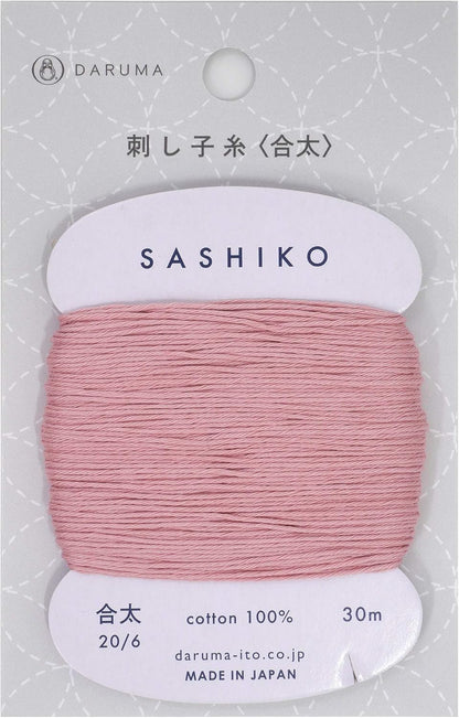 Sashiko Thread Medium Weight 30m Col. 211 -Greyish Pink- Japanese Embroidery & Quilting