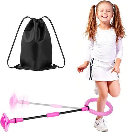 Skip Ball, Portable Foldable Colorful Flash Wheel Swing Ball