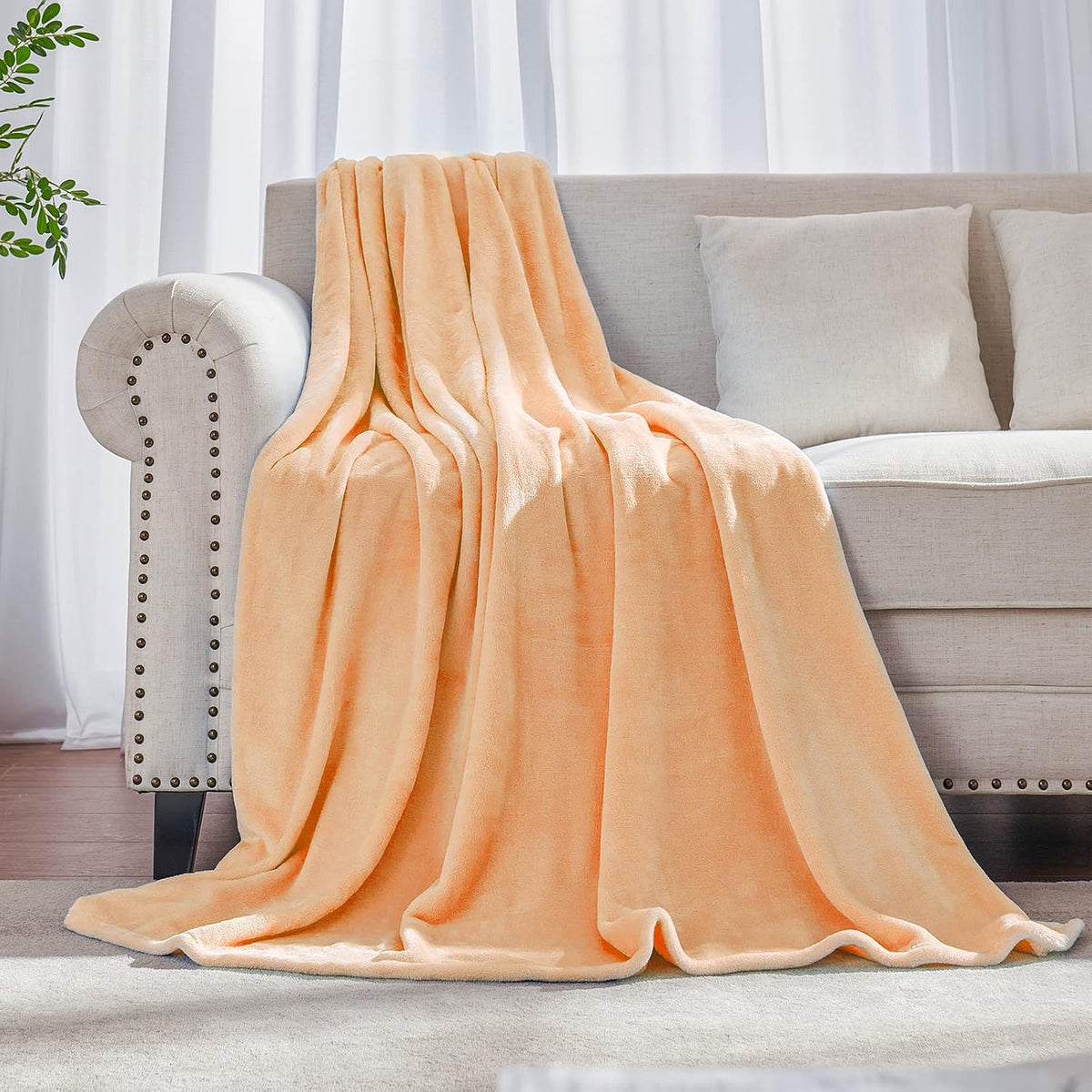 Pink Fleece Plush Throw Blanket 50"x60"for Couch Sofa Fuzzy Cozy Flannel