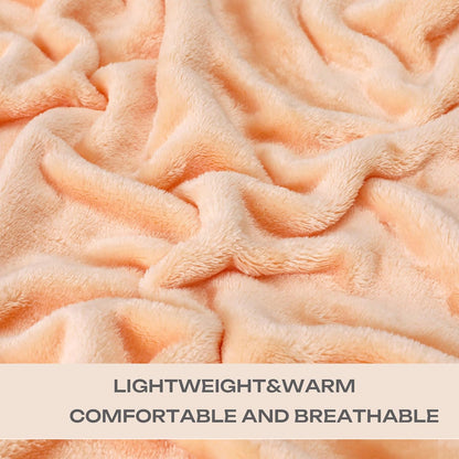 Pink Fleece Plush Throw Blanket 50"x60"for Couch Sofa Fuzzy Cozy Flannel