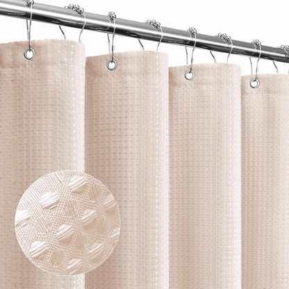 Blush Pink Cloth-Textured Shower Curtain, Hotel Style, 72 X 72