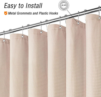 Blush Pink Cloth-Textured Shower Curtain, Hotel Style, 72 X 72