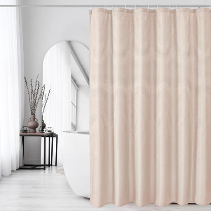 Blush Pink Cloth-Textured Shower Curtain, Hotel Style, 72 X 72