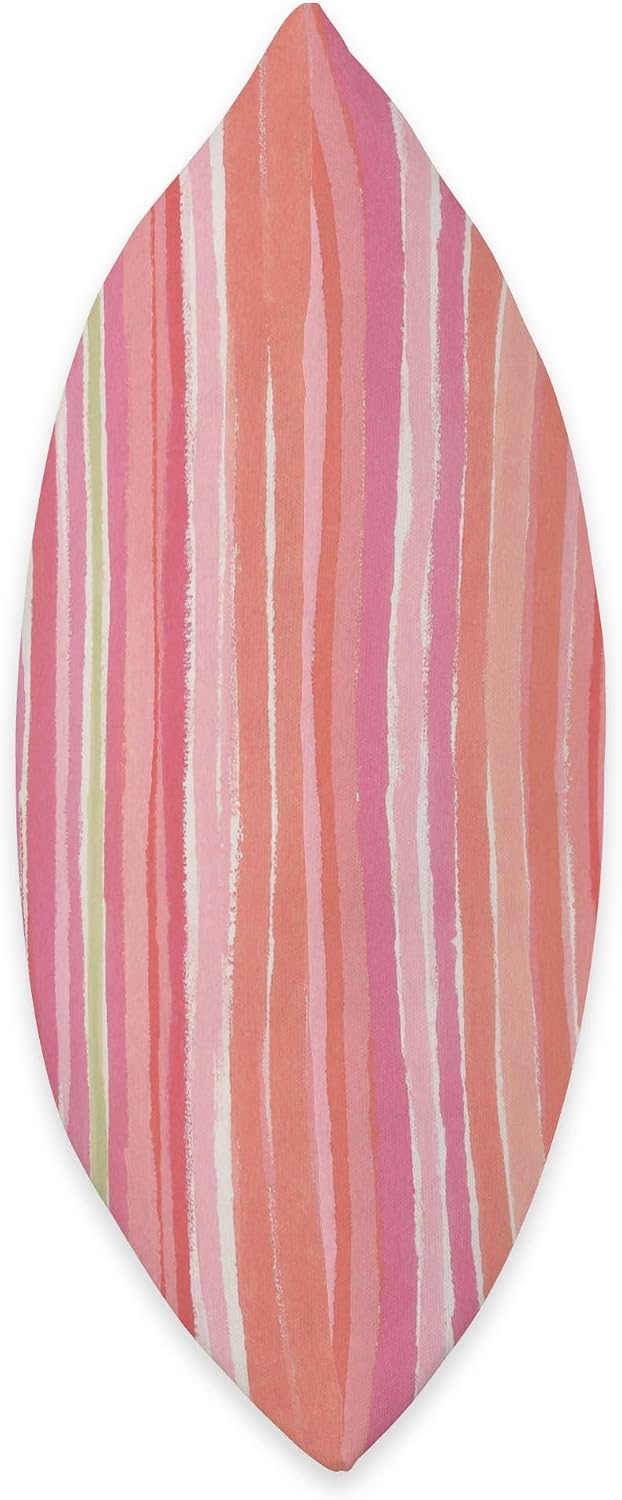 Pastel Pink Peach Vertical Stripe Pattern Cute Summer Throw Pillow