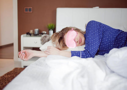 Sleep Eye Mask Soft and Comfortable Fabric Eye Shade Cover for Travel Nap