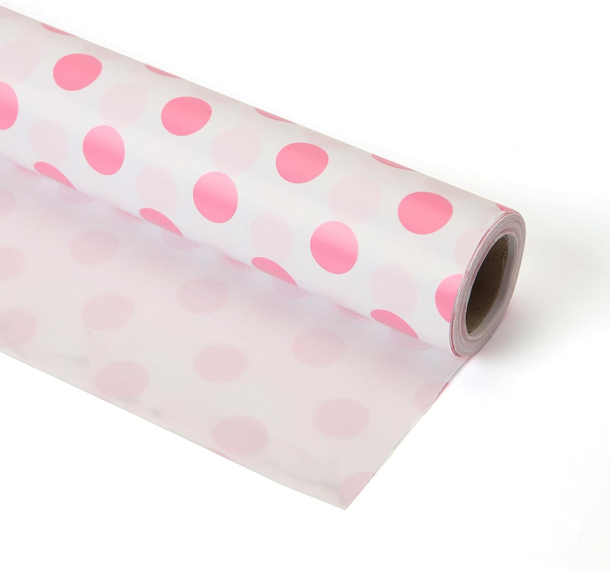 Polka Dot Wrapping Paper Roll, Mini Roll-17 Inches * 32.8 Feet, Pink Polka Dot Wrap Paper for Girls Women Grandma, for Mother's Day, Birthdays, Valentine's Day, Weddings, Anniversaries
