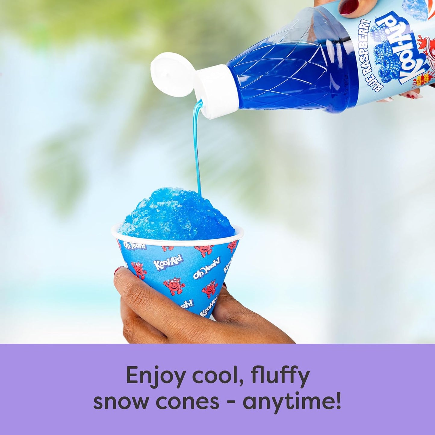 Shave Ice and Snow Cone Machine, Multi-Use Ice Shaver for Frozen Treats, Slushies, Snow Cones, and More – Reusable Cup and Ice Mold, Stainless Steel Blades – Pink