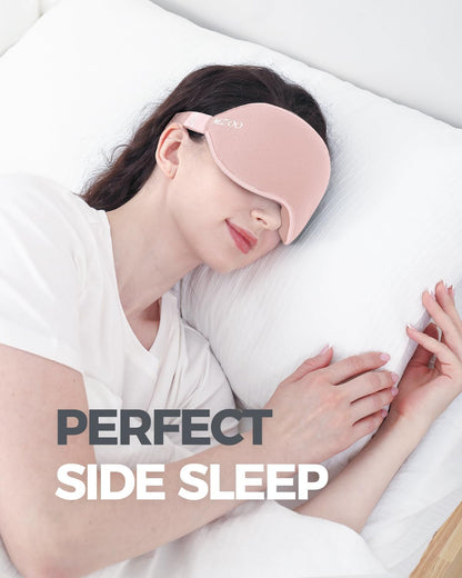 Luxury Sleep Mask, 3D Spacious for Long Lashes Blocking Light