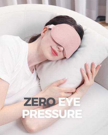 Luxury Sleep Mask, 3D Spacious for Long Lashes Blocking Light