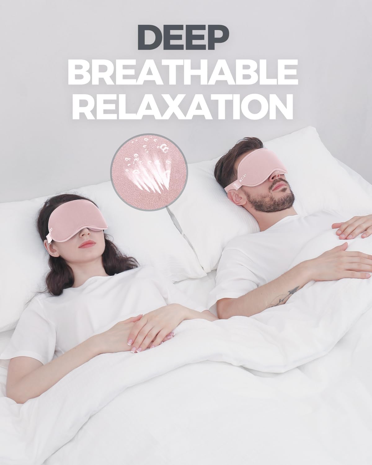 Luxury Sleep Mask, 3D Spacious for Long Lashes Blocking Light