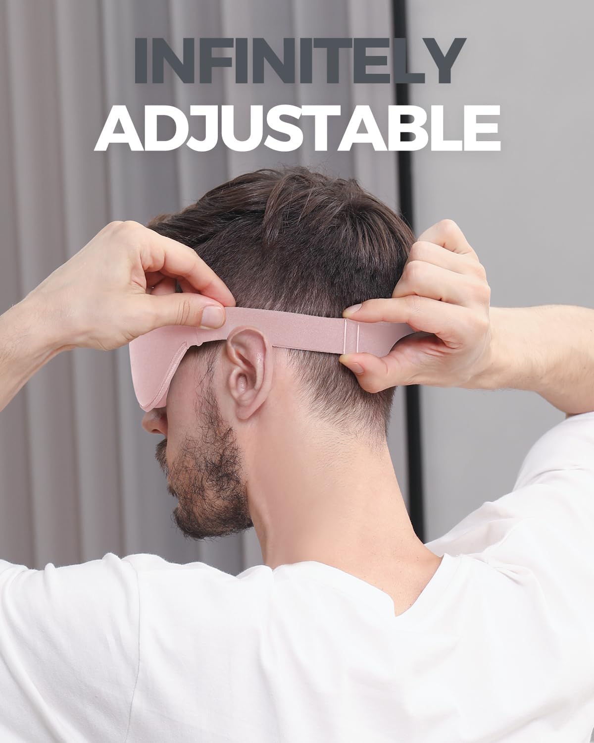 Luxury Sleep Mask, 3D Spacious for Long Lashes Blocking Light