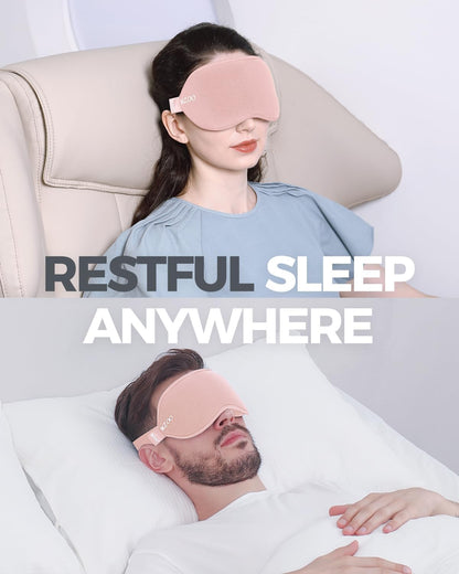Luxury Sleep Mask, 3D Spacious for Long Lashes Blocking Light