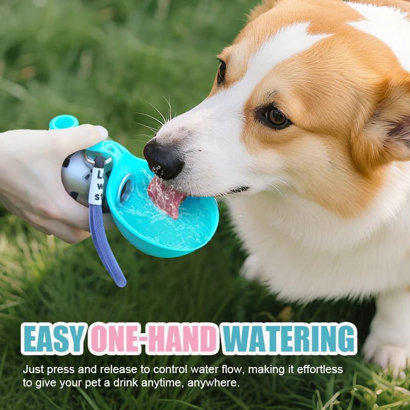 2026 New Model Pet Water Bottle-2-in-1 Portable Dog Water Bottle for Small Dogs Leak-Proof Stainless Steel Design, Ideal for Hiking, Compact Pet Drinking Bowl (Pink)