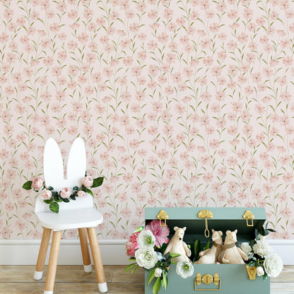 JiffDiff Pink Daisy Peel and Stick , Floral Self-Adhesive Contact Paper for Bedroom, Bathroom and Cabinets Wall Decor(118" X 17.3", Pink Floral)