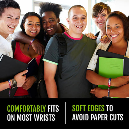 100 Cloth Event Wristbands - Pink Fabric Bracelets Wrist Bands for Concerts Festival Admission Party 13 ½” x ½”