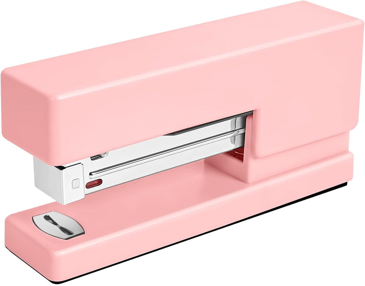 1 Desktop Stapler & 1 Tape Dispenser,Pink Stapler